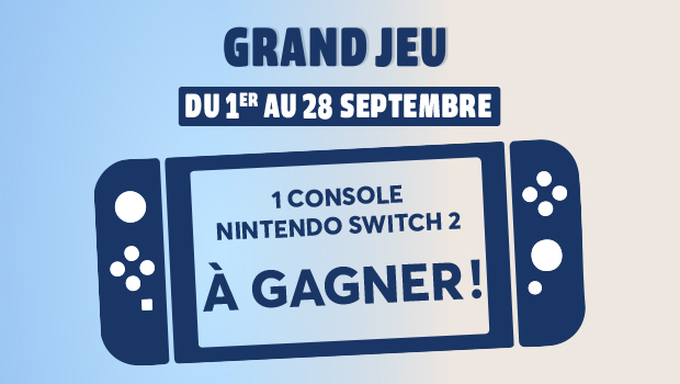 Grand jeu du 1er au 28 septembre, tentez de remporter une console Nintendo Switch 2 au centre commercial aushopping poitiers sud !