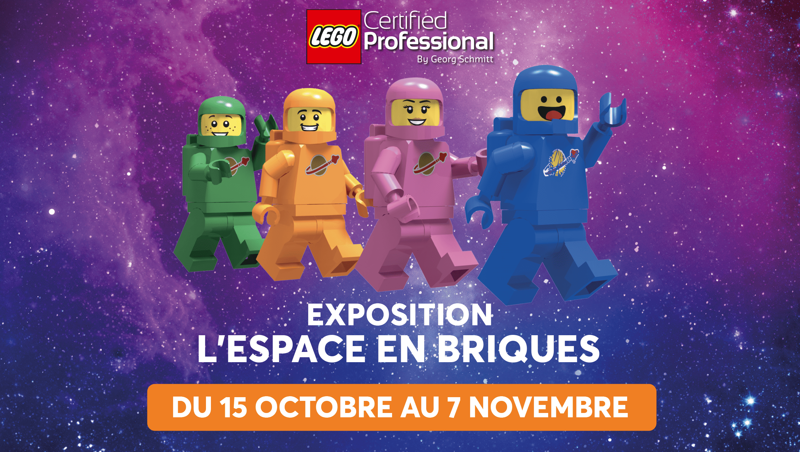 Profitez de l'opération LEGO, l'exposition l'espace en briques du 15 octobre au 7 novembre 2025 dans votre centre commercial Aushopping Maurepas Pariwest
