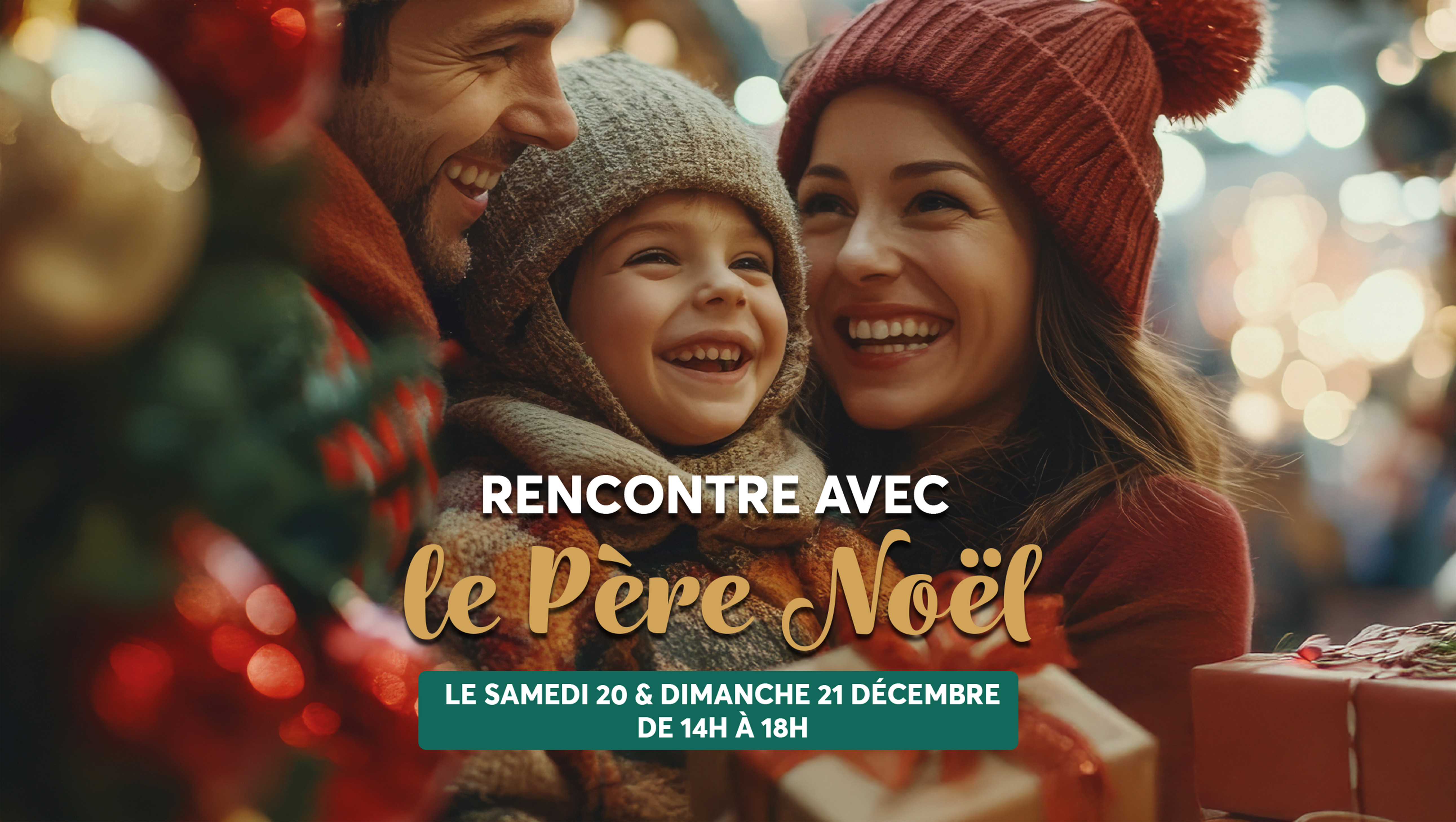 Venez rencontrer le père noël le samedi 20 et le dimanche 21 décembre 2025 dans votre centre commercial aushopping Maurepas pariwest