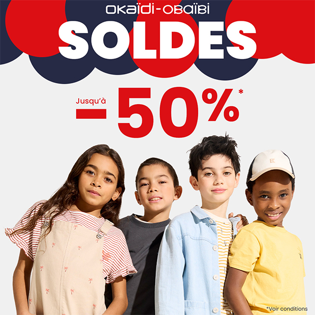 Okaidi - Obaibi : soldes d'été jusqu'à -50%*