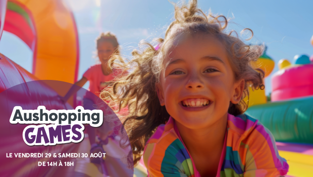 Les Aushopping Games débarquent sur le jardin du centre commercial Aushopping Blois Vineuil les 29 & 30 août de 14h à 18h !
