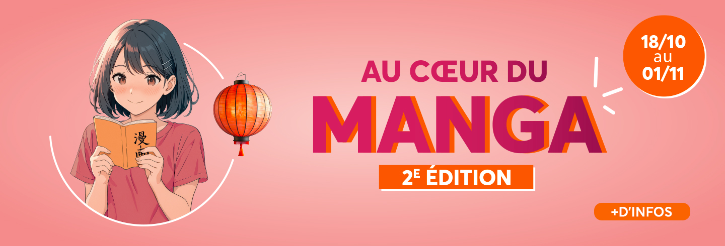 Profitez de notre animation Au Coeur du Manga pour la seconde édition au centre commercial Aushopping Mantes Buchelay du 18 octobre au 1er novembre 2025