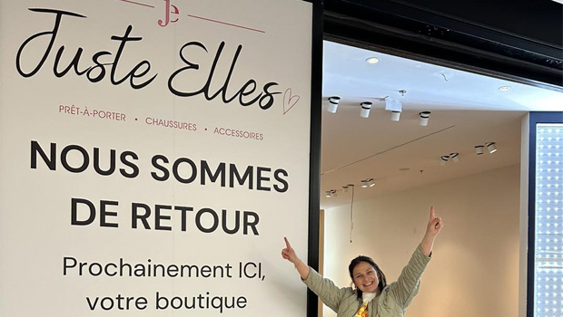 Juste elles déménage nouvelle boutique centre commercial aushopping V2
