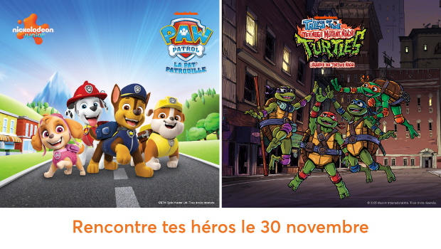 parade mascottes nickelodeon avec la pat patrouille et les tortues ninja à villeneuve d'ascq Asuhopping V2