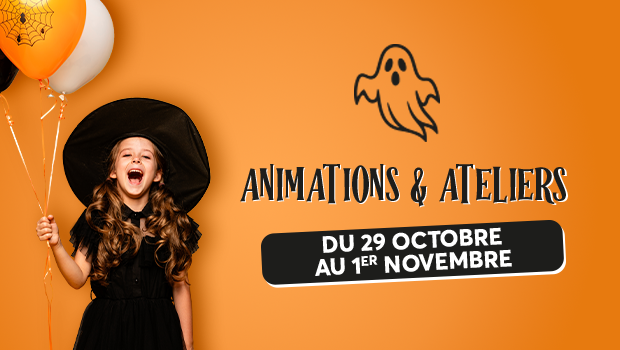 Venez profiter d'animations d'Halloween dans votre centre commercial Aushopping Poitiers Sud du 29 octobre au 1er novembre