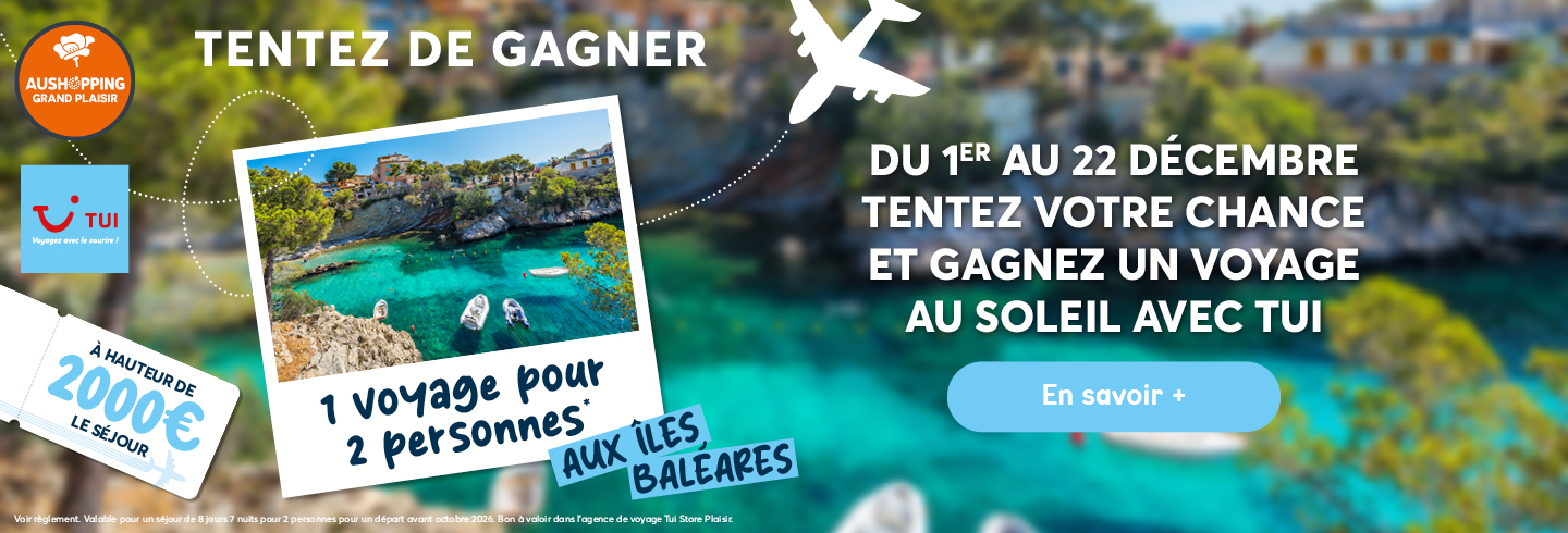 jeu concours voyage à gagner agence TUI