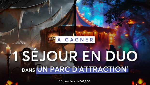 jeu concours halloween gagnez un séjour dans le parc d'attraction de votre choix avec Aushopping V2