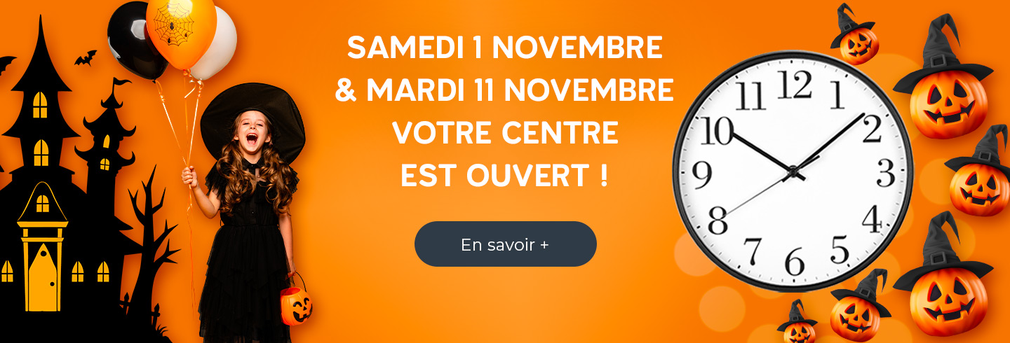 Votre centre commercial est ouvert le samedi 1er novembre et le mardi 11 novembre !