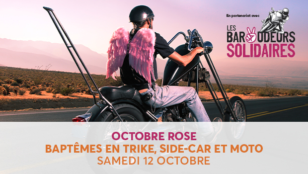 Octobre rose baptême moto aushopping montauban