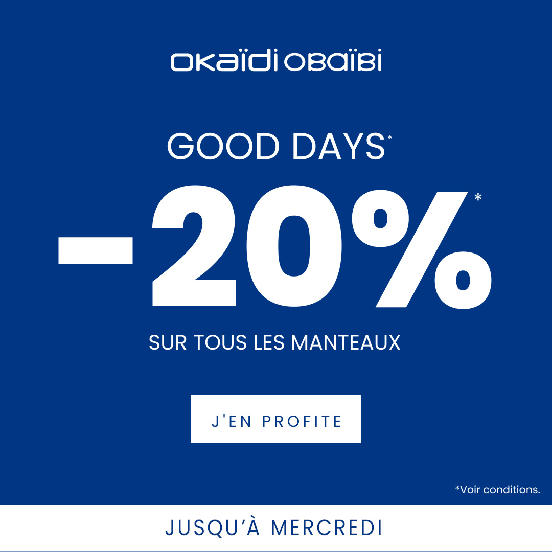Okaidi Good Days -20% sur tous les manteaux