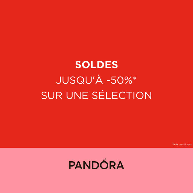 Soldes PANDORA : jusqu'à -50%* sur une sélection