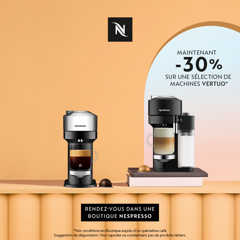 Promotions sur les machines à café Vertuo -30% sur une sélection