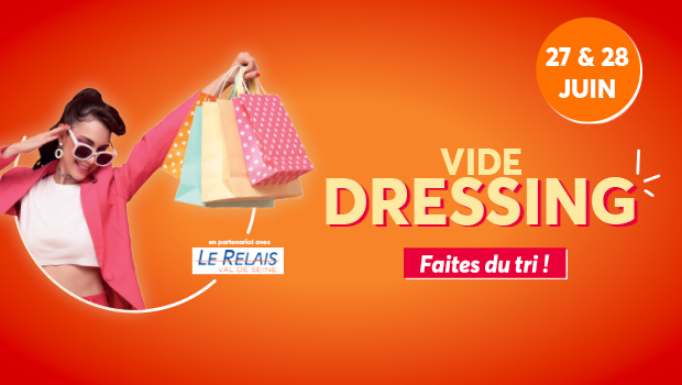 Profitez d'un vide dressing dans votre centre commercial Aushopping Mantes Buchelay le 27 et 28 juin 2025 ! Faîtes du tri !