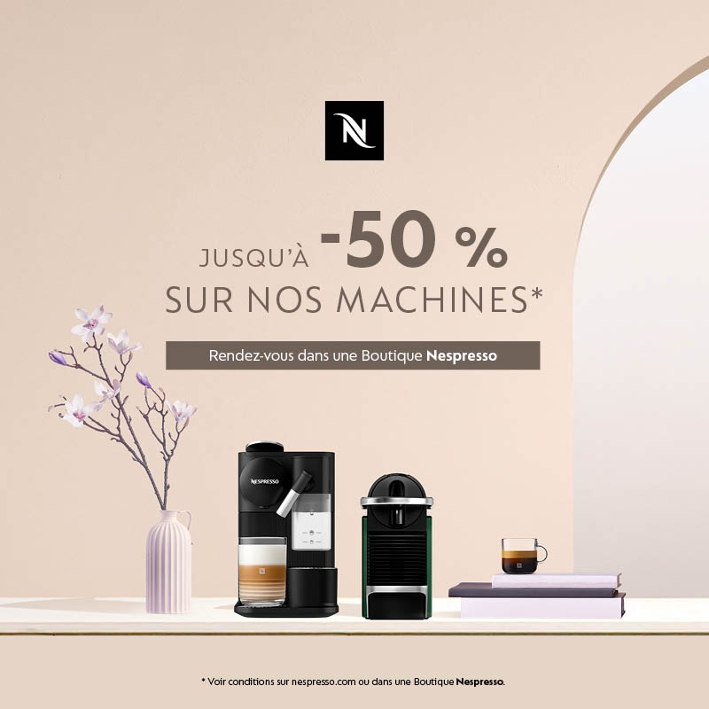 Nespresso jusqu'à -50% sur les machines