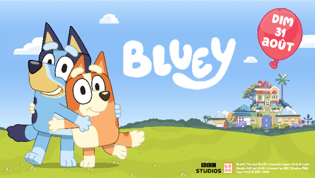 bluey mascotte dimanche 31 août Plaisir