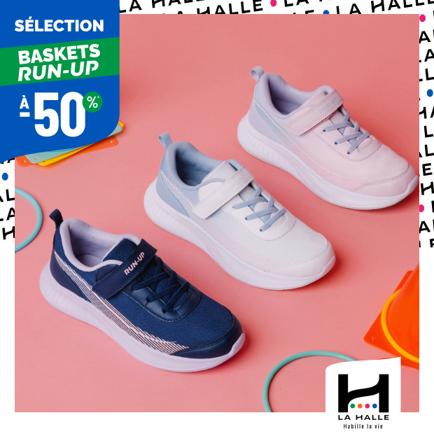 Offre baskets run-up chez La Halle : sélection à-50%*