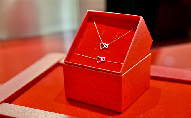 bracelet et collier coeur histoire dor pour la saint valentin centre V2
