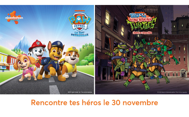 meet and greet avec la pat patrouille et les tortues ninja à aushopping V2