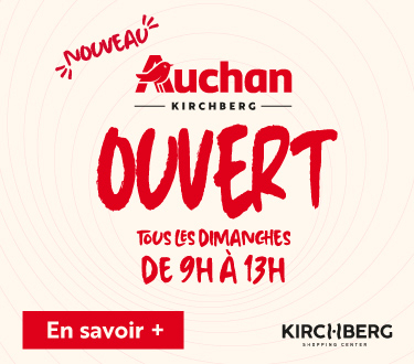Auchan Kirchberg Ouverture Dimanche - Header Desktop et Mobile