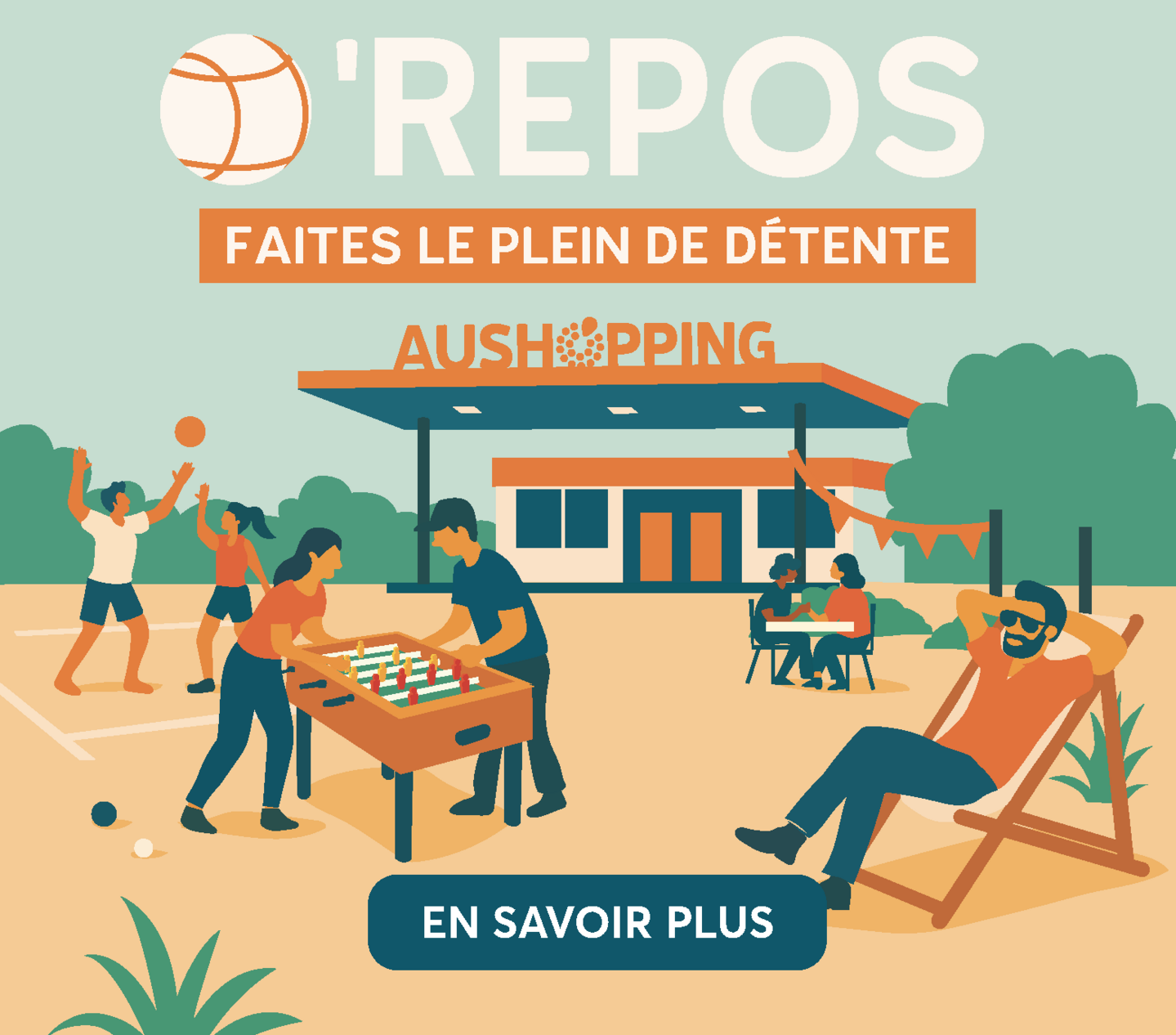 O'repos Centre commercial Aushopping Porte de Lyon