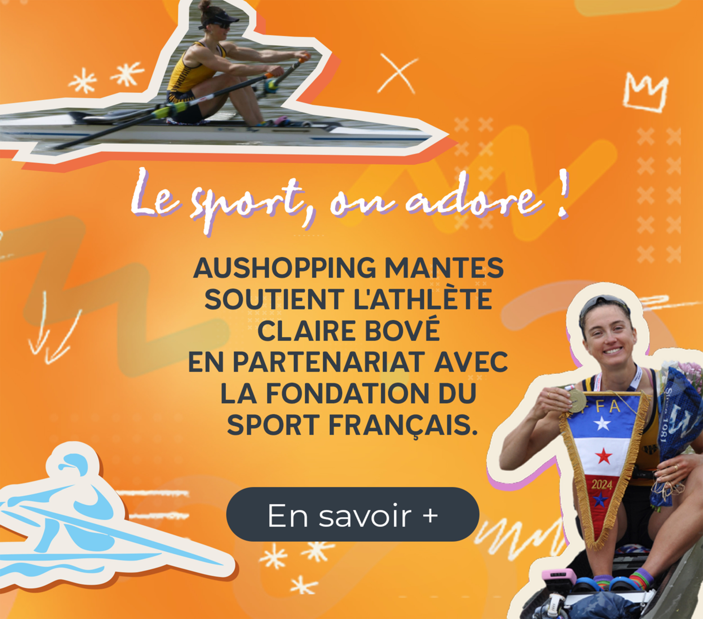Le Sport, on adore, présence de Claire Bové au centre commercial Aushopping Mantes Buchelay
