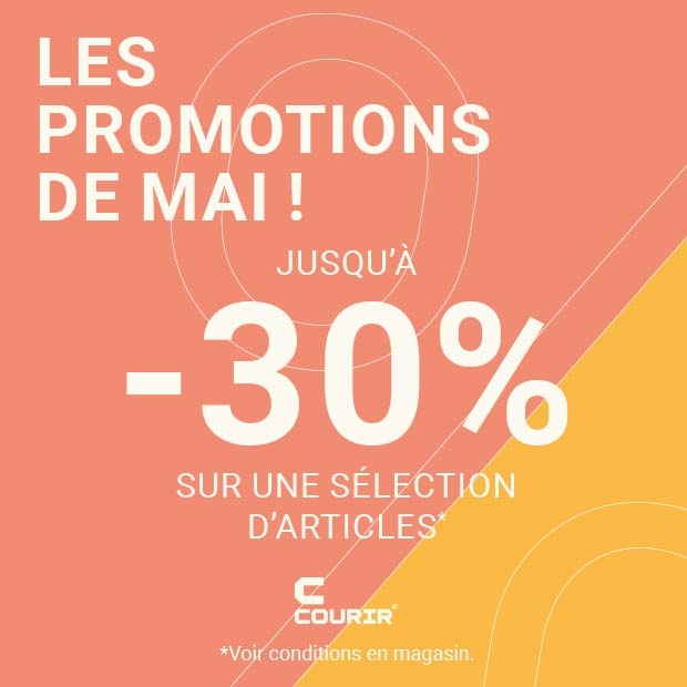 Promotions de mai : 30%* sur une sélection d'articles