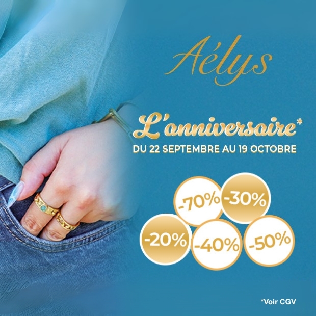 Aélys opération anniversaire jusqu'à -70%