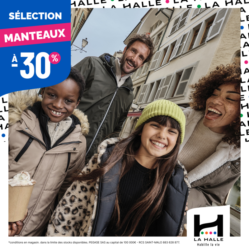 Sélection à -30%* chez La Halle du 5 au 25 novembre 2025
