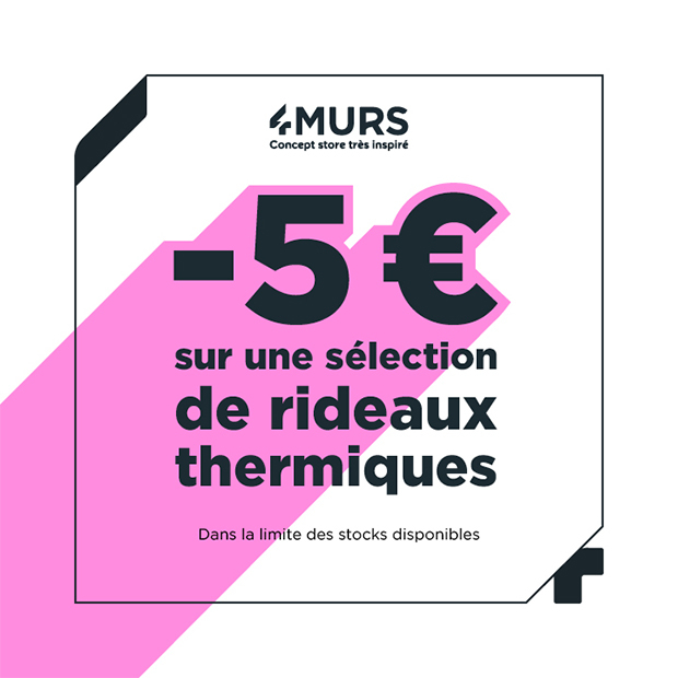 4murs | -5€ sur une sélection de rideaux thermiques