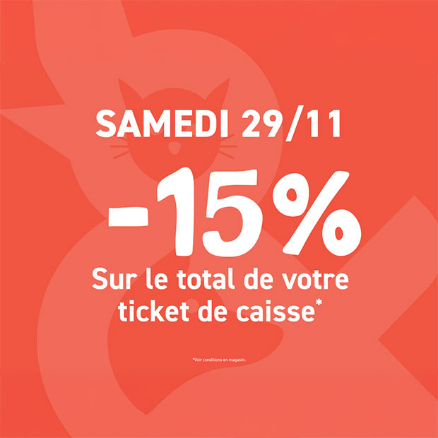 15% de remise sur le magasin chez Tom&Co le 29 novembre