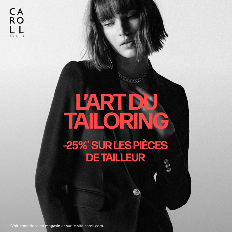 -25% sur les pièces de tailleur dans la boutique Caroll
