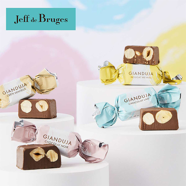 Collection giandujas glacés chez Jeff de Bruges