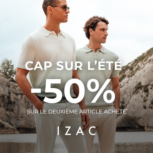 Cap sur l'été chez IZAC : -50% sur le 2ème acheté*
