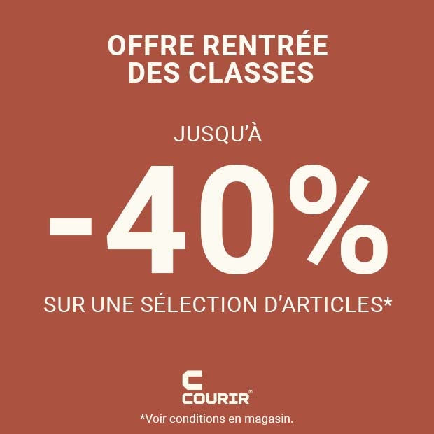 Courir rentrée des classes : jusqu'à -40%*