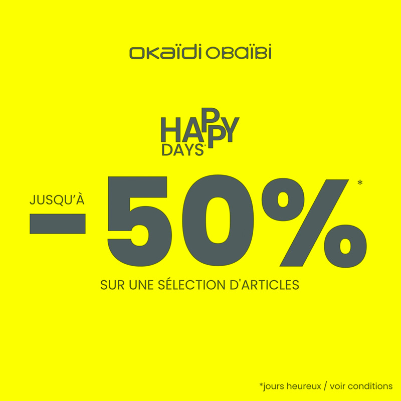 Okaidi Happy Days jusqu'à-50% du 15 au 24 septembre 2025
