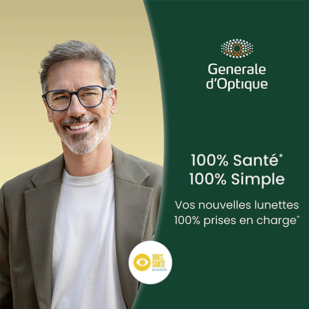 Avec le 100% santé, tout devient simple ; Vos lunettes sont intégralement prises en charge.