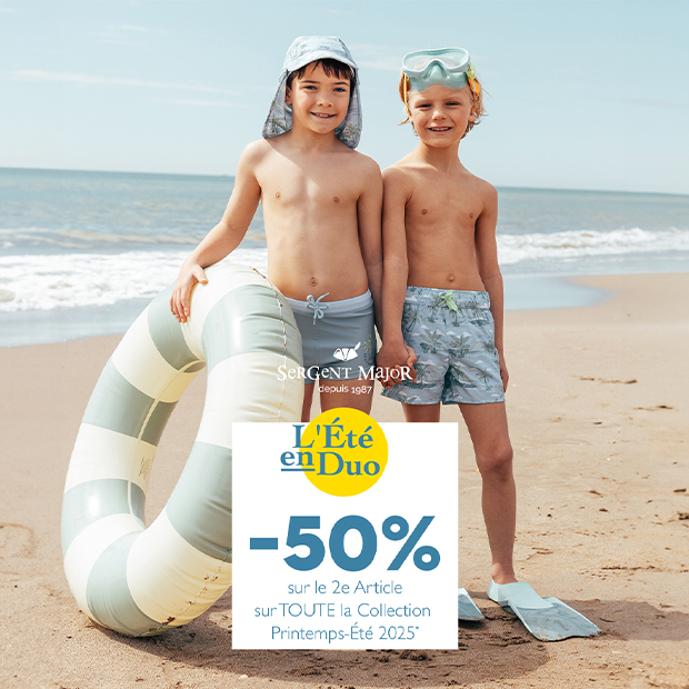 Sergent Major : l'été en duo, -50% sur le 2e article !*