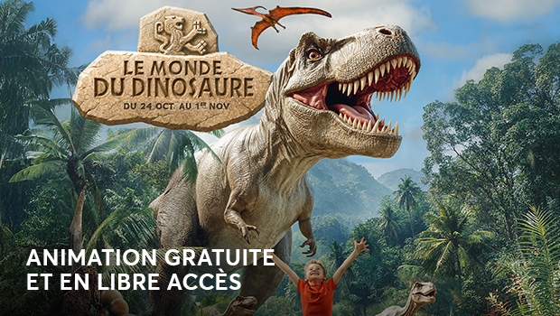 halloween 2025 Aushopping Promenade de Flandre le monde du dinosaure