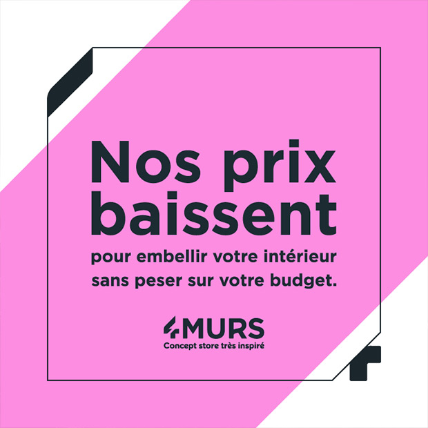 Nos prix baissent chez 4 Murs du 3 septembre au 21 octobre 2025