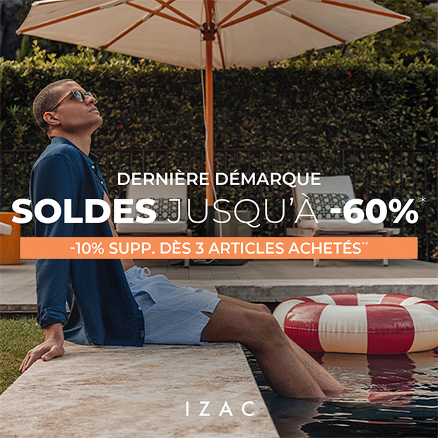 Dernière démarque : soldes jusqu'à -60%*