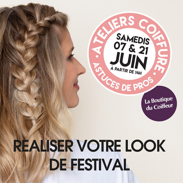 Ateliers coiffure le 7 et 21 juin 2025 chez La Boutique du Coiffeur