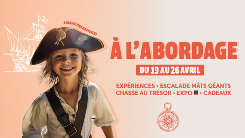 Du 19 au 26 avril, profitez d'une animation à l'abordage dans votre centre commercial Aushopping Poitiers Sud