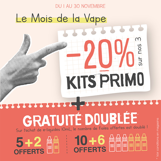 VAPOTECH | Le mois de la vape : -20% sur nos  3 kits promo