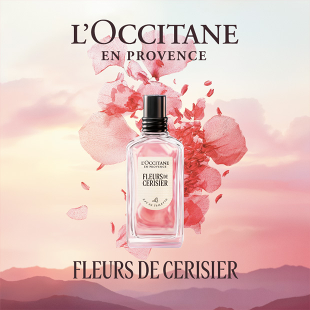 Collection fleurs de cerisier l'Occitane en Provence