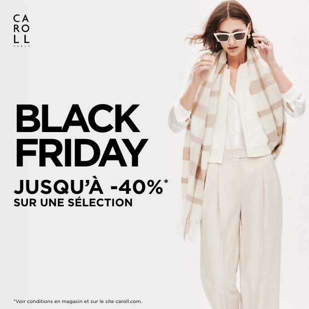 Black Friday chez Caroll : jusqu'à -40% sur une sélection